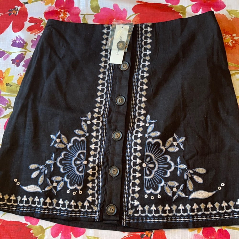 Francesca’s Embroidered skirt